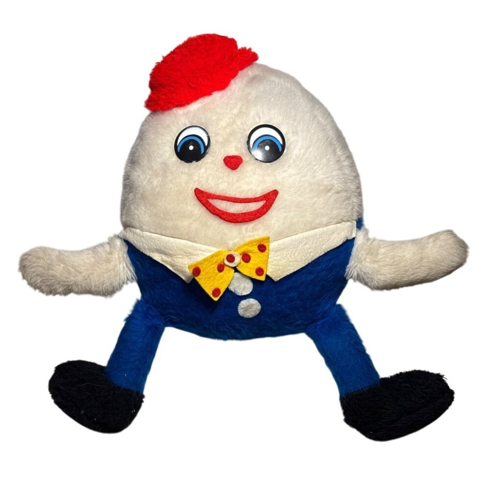 Vintage Humpty Dumpty Potatoe Chips Plush Toy Red Hat & Bow Tie 12" x 10" Large